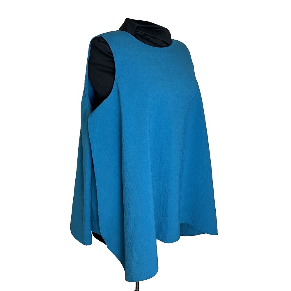 Lane Bryant Sleeveless Tunic Top Women's Plus 22 Back Zip Double Layer Lagenlook